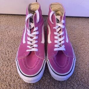 Pink Vans SK8-HI size women’s 9 in good condition